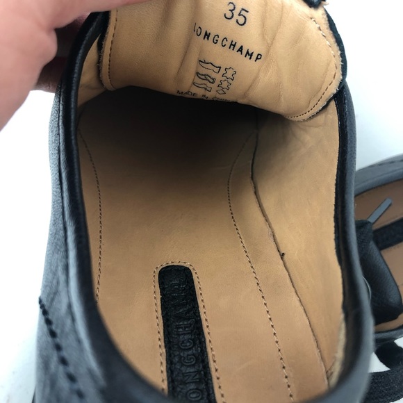 Longchamp black shoes with lace size 35 New - Picture 6 of 8